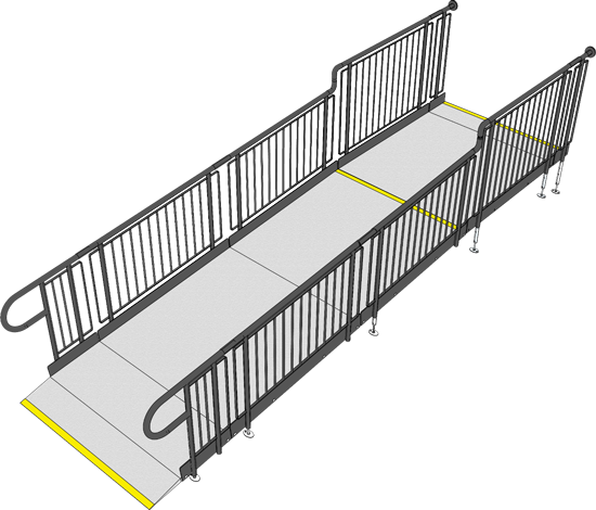 Fully compliant ramp for mobile trailers 
